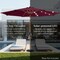 Best Choice Products 10ft Solar LED Lighted Outdoor Woodgrain Pattern Steel Market Patio Umbrella